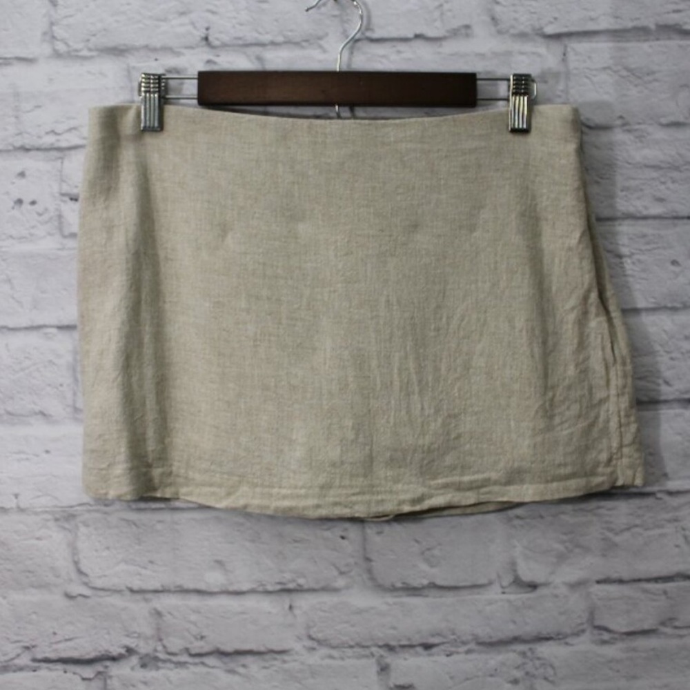 Abercrombie & Fitch Medium Beige Mid Rise Scarlett Mini Skort Summer Casual